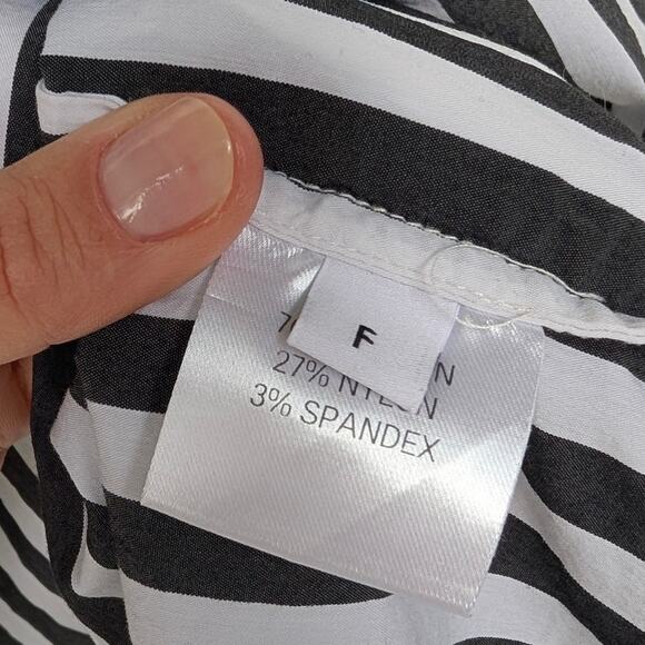 THE FRANKIE SHOP Striped Button-up Long Sleeve Cotton Shirt, size F(One Size) - Picture 7 of 9